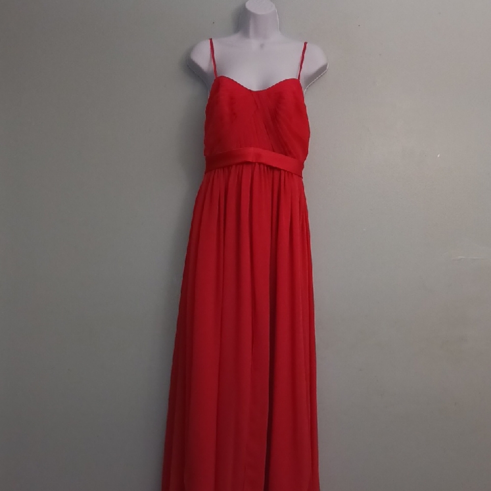 Sorella Vita size 12 women's coral/fushia  maxi sleeveless dress.